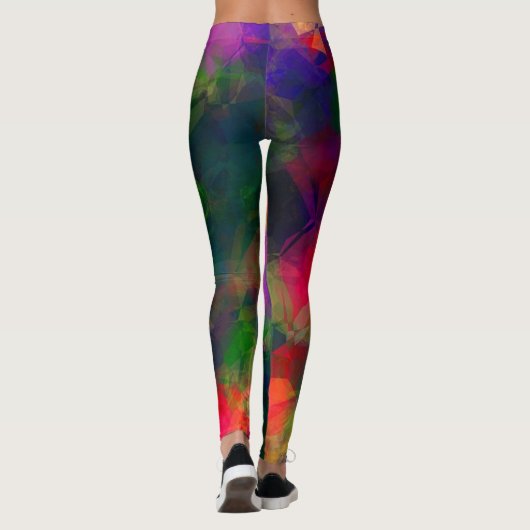 Psychedelic Hippie Pattern Leggings (Achterkant)