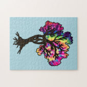 Psychedelic Hippie Peace Tree Legpuzzel (Horizontaal)