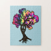Psychedelic Hippie Peace Tree Legpuzzel (Verticaal)