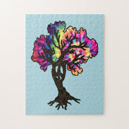 Psychedelic Hippie Peace Tree Legpuzzel