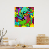 Psychedelic Hippie Poster (Keuken)