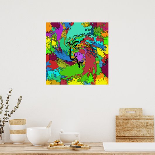 Psychedelic Hippie Poster (Keuken)