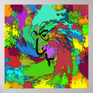 Psychedelic Hippie Poster