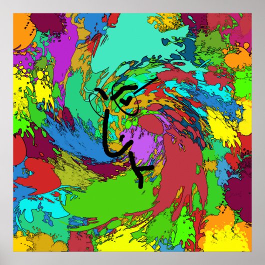 Psychedelic Hippie Poster (Voorkant)