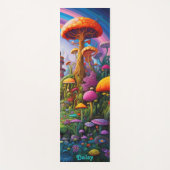 Psychedelic Hippie Rainbow Mushroom Yogamat (Voorkant)