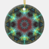 Psychedelic Hippie Red Blue en Yellow Keramisch Ornament (Voorkant)