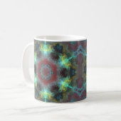Psychedelic Hippie Red Blue en Yellow Koffiemok (Voorkant links)