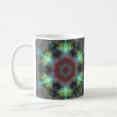Psychedelic Hippie Red Blue en Yellow Koffiemok (Links)