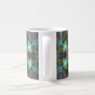 Psychedelic Hippie Red Blue en Yellow Koffiemok