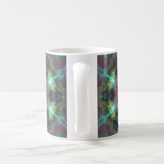 Psychedelic Hippie Red Blue en Yellow Koffiemok (Handvat)