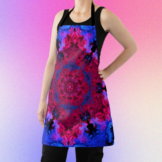 Psychedelic Hippie Red Pink en Blue Schort