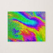 Psychedelic Hippie Tie Dye Rainbow Jigzaag Puzzle Legpuzzel (Horizontaal)