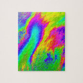 Psychedelic Hippie Tie Dye Rainbow Jigzaag Puzzle Legpuzzel (Verticaal)
