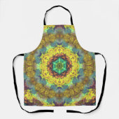 Psychedelic Hippie Yellow Blue en Green Schort (Voorkant)