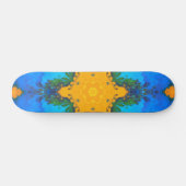 Psychedelic Hippie Yellow en Blue Persoonlijk Skateboard (Horizontaal)