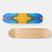 Psychedelic Hippie Yellow en Blue Persoonlijk Skateboard (Horizontaal)