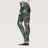 Psychedelic Hippie Yellow Green en Blue Leggings (Links)