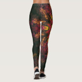 Psychedelic Hippie Yellow Red en Oranje Leggings (Achterkant)
