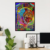 Psychedelic Hippiefest Music Poster (Thuiskantoor)