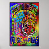 Psychedelic Hippiefest Music Poster (Voorkant)