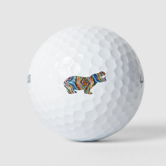 Psychedelic-Hippo Golfballen (Voorkant)