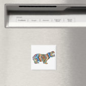 Psychedelic-Hippo Magneet (Insitu (Vaatwasser))
