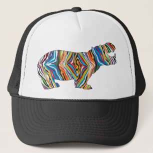 Psychedelic-Hippo Trucker Pet