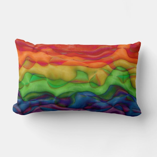 Psychedelic Hippy Rainbow Acid Trip Kussen (Voorkant)