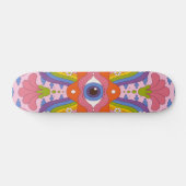 Psychedelic hippy style big eye persoonlijk skateboard (Horizontaal)