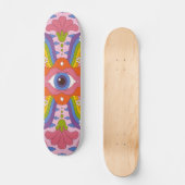 Psychedelic hippy style big eye persoonlijk skateboard (Voorkant)