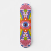 Psychedelic hippy style big eye persoonlijk skateboard (Voorkant)
