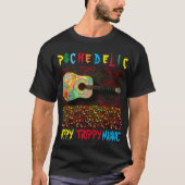 Psychedelic Hippy Trippy Music Guitar T-Shirt (Voorkant)
