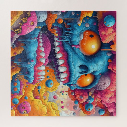 Psychedelic Horror Face Legpuzzel (Horizontaal)