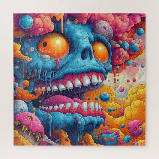 Psychedelic Horror Face Legpuzzel (Verticaal)