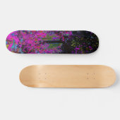Psychedelic Hot Pink en Black Garden Sunrise Persoonlijk Skateboard (Horizontaal)