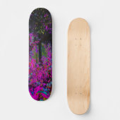 Psychedelic Hot Pink en Black Garden Sunrise Persoonlijk Skateboard (Voorkant)