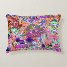 Psychedelic Hot Pink en Lime Green Garden Flowers