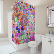 Psychedelic Hot Pink en Lime Green Garden Flowers