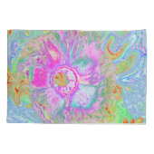 Psychedelic Hot Pink en Ultra Violet Hibiscus Kussensloop (Achterkant)