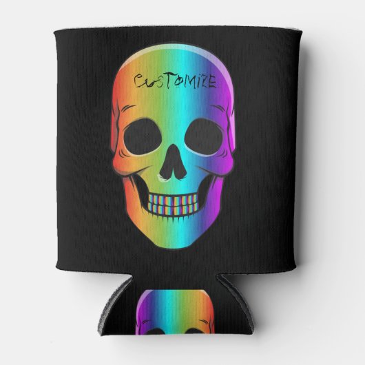 Psychedelic Human Skull Thunder_Cove Blikjeskoeler (Voorkant)