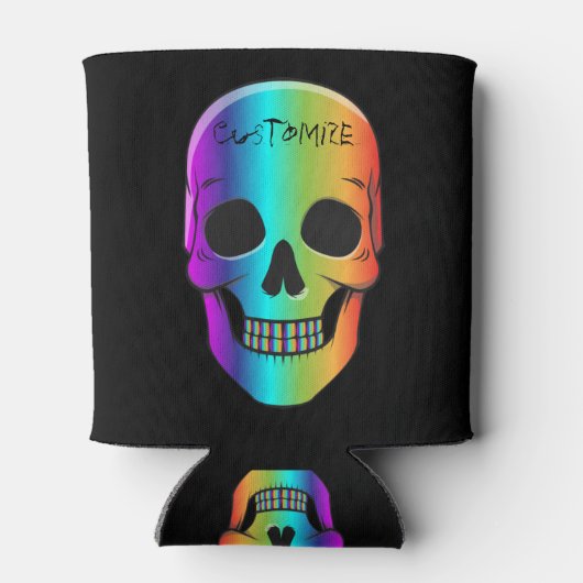 Psychedelic Human Skull Thunder_Cove Blikjeskoeler (Achterkant)