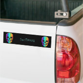 Psychedelic Human Skull Thunder_Cove Bumpersticker (Op Truck)
