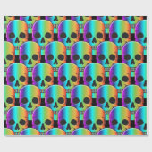 Psychedelic Human Skull Thunder_Cove Cadeaupapier (Vlak)