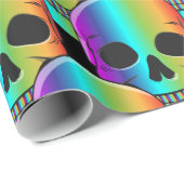 Psychedelic Human Skull Thunder_Cove Cadeaupapier (Rol Hoek)