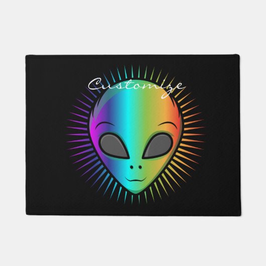 Psychedelic Human Skull Thunder_Cove Deurmat (Voorkant)