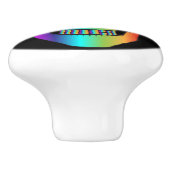 Psychedelic Human Skull Thunder_Cove Keramische Knop (Zijkant)