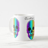 Psychedelic Human Skull Thunder_Cove Koffiemok (Voorkant links)