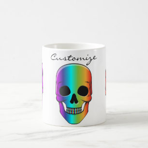 Psychedelic Human Skull Thunder_Cove Koffiemok