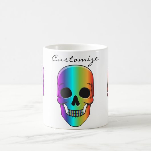 Psychedelic Human Skull Thunder_Cove Koffiemok (Center)