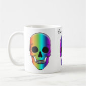 Psychedelic Human Skull Thunder_Cove Koffiemok (Links)